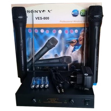 SONY Microphone Wireless VES-800 Double Mic Wireless Mic Tanpa Kabel