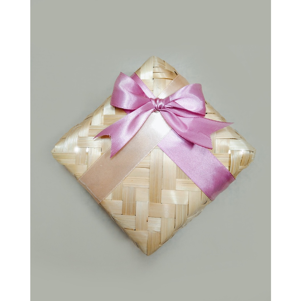 

Termurah BESEK BAMBU Hias Pita 10x10 cm Hampers / BESEK ANYAMAN BAMBU MURAH