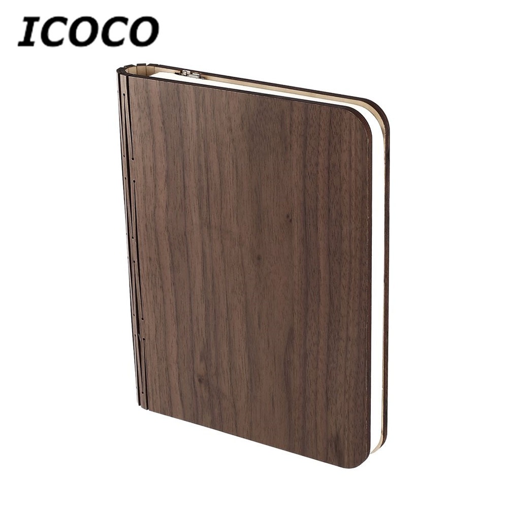 ICOCO Lampu LED USB Magnetic Foldable Wooden Book Lamp Night Light - ZM1340801