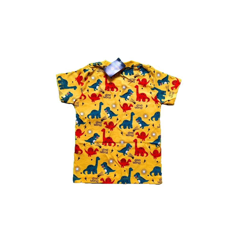 KAOS ANAK DISTRO MOTIF KARAKTER grosir pakaian kaos anak cowo cewe combed 30s karakter motif Dino-2