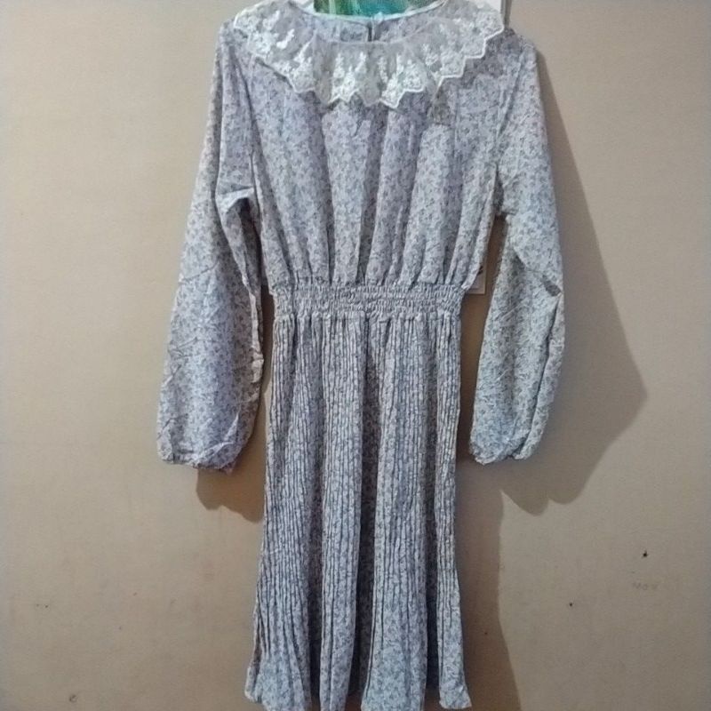 Tunik ceruty import motif bunga kecil