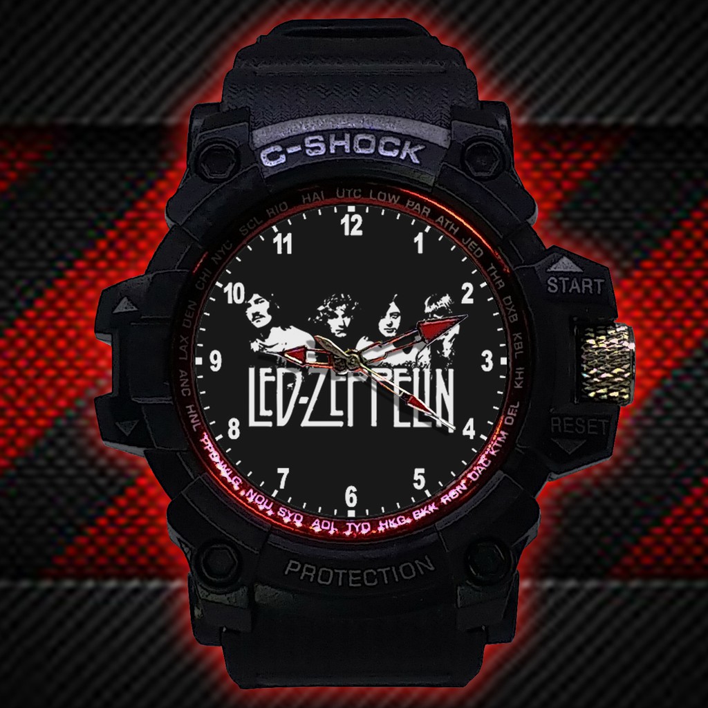 (ISTIMEWA BOSSQUE) JAM TANGAN LED ZEPPELIN  LIST MERAH - EXCLUSIVE 17