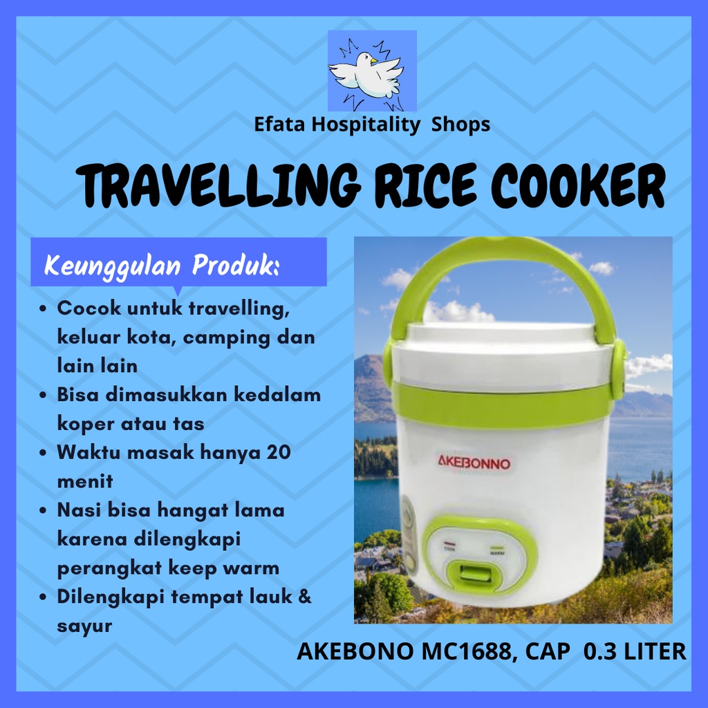RICE COOKER RESKUKER MAGIC MAJIC COM JAR PENANAK NASI MINI KECIL MULTIFUNGSI LUNCH BOX 0.3 LITER AKE