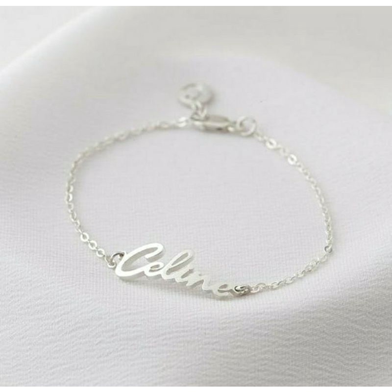 gelang nama coustem perak