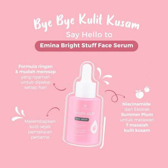 Emina Bright Stuff Face Serum 30ml 100% ORIGINAL GIRLSNEED77