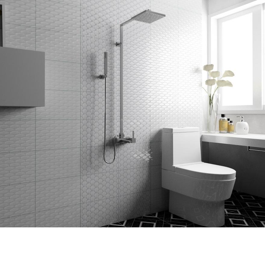 Keramik Dinding 25x40 Hexagon Black ✔