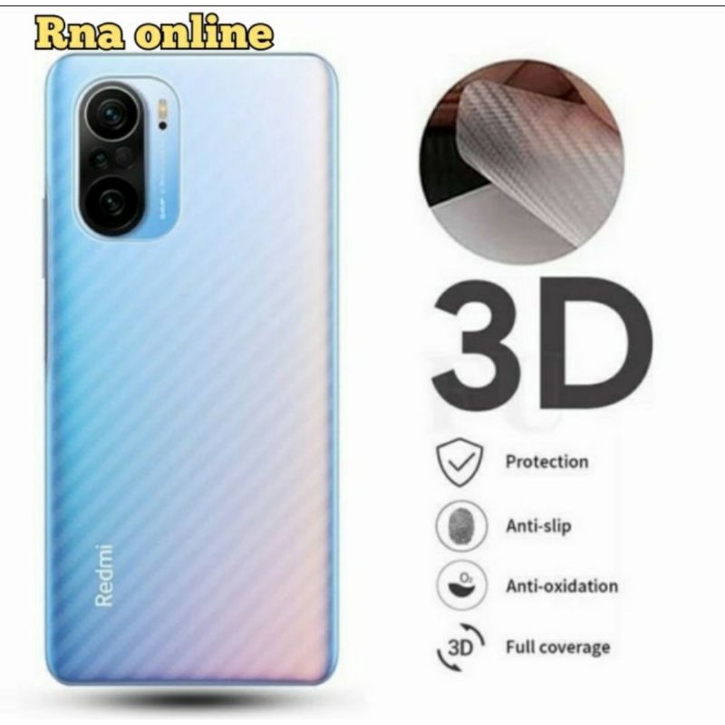 Xiaomi Redmi Note 10S Garskin Skin Carbon Anti Gores belakanh Anti Jamur