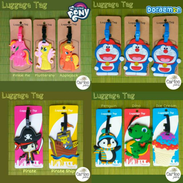 Travel Luggage Tag karakter, Tag koper, Tag Tas