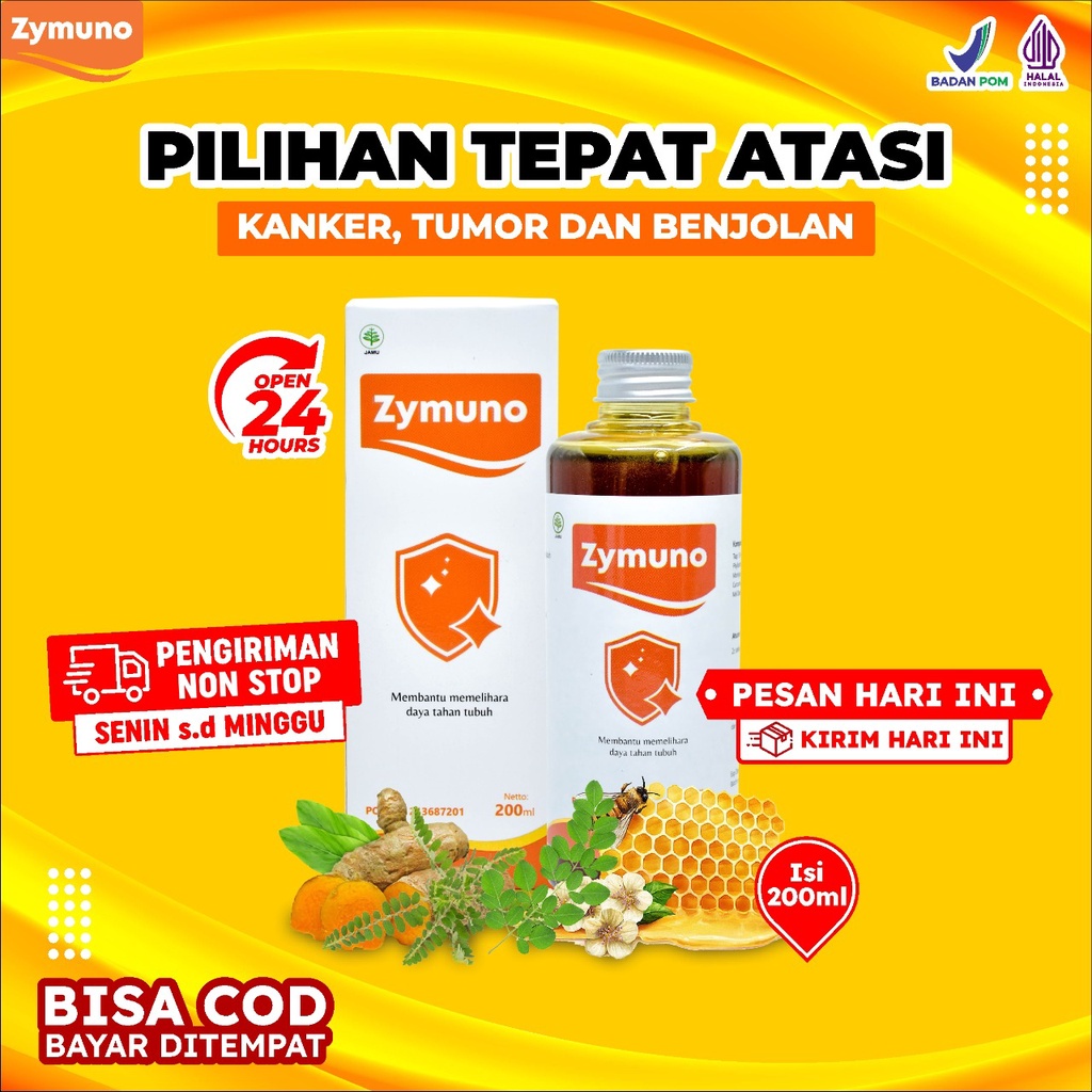 ZYMUNO – Cegah Kanker Vitamin Herbal Imun BOOSTER Tingkatkan Daya Tahan Tubuh Jaga Kesehatan Tubuh Cegah Flu Demam Batuk Bantu Percepat Penyembuhan Penyakit  Mencegah Tumor Sebagai Antivirus Antioksidan Antikanker Tingkatkan Imunitas Fitonutrien imun