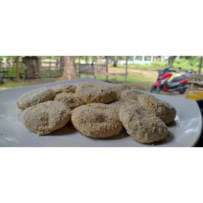 

Tepung gomak isi kacang ijau mantap