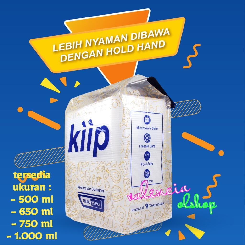 THINWALL RECTANGLE / Kotak Makan Plastik 500/ 650/ 750/ 1000ml Rectangle @25PCS