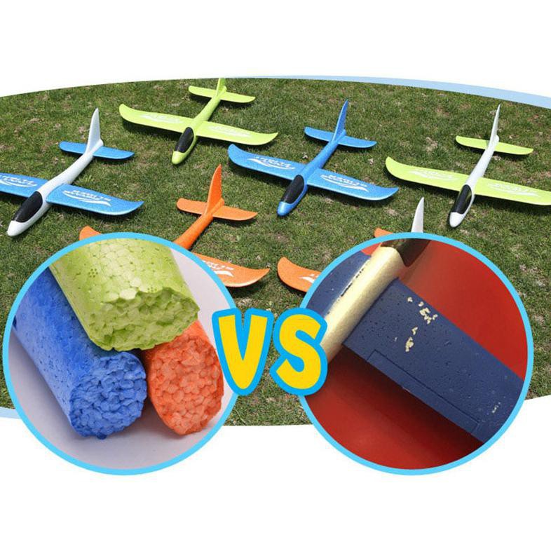 GOROCK Mainan Pesawat DIY Hand Throw Foam Aeroplane Flying Glider Planes - TY0310 Mix Color Gr