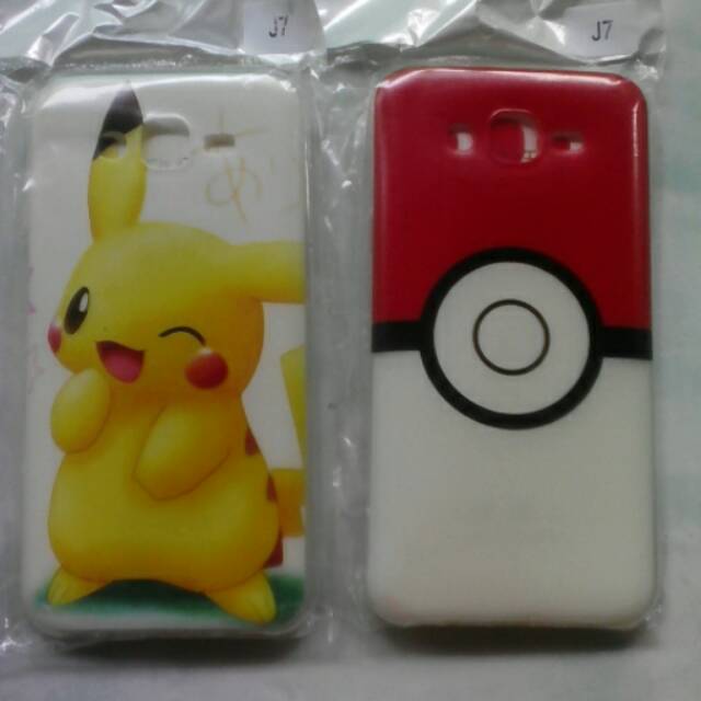 softcase ultrathin gambar pokemon go pikachu poketball samsung galaxy j7