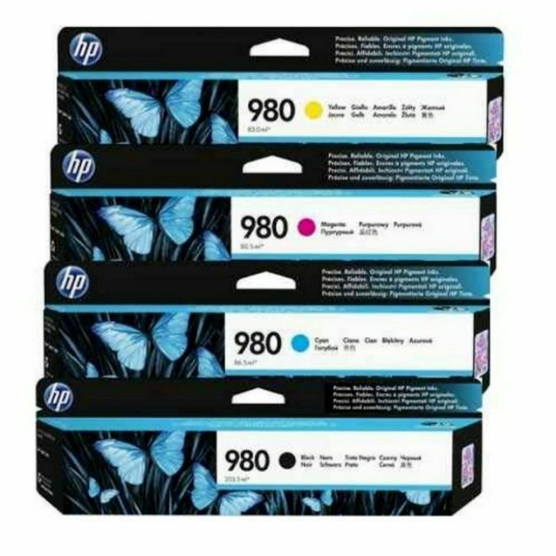 tinta hp 980black /980colour original /set for printerOfficejet : X555dn, X555xh, X585dn, X585f