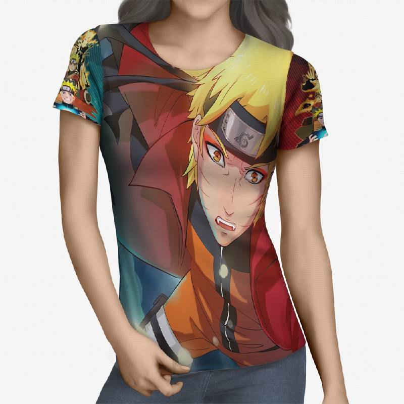 TiniShop - Kaos Printing Wanita Motif NARUTO Asli / Kaos Naruto Dewasa FullPrint