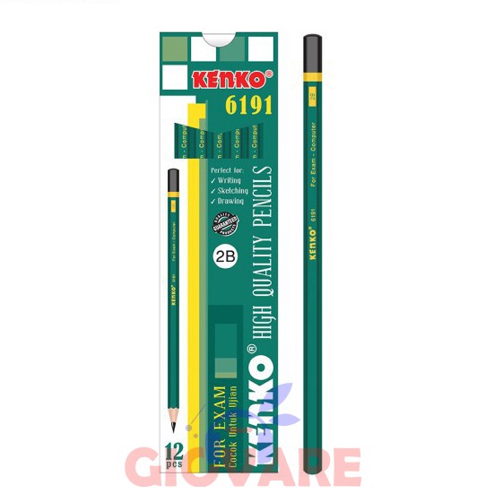 

PENSIL 2B KENKO 6191 COCOK UNTUK UJIAN FOR EXAM (1Pcs) Giovare
