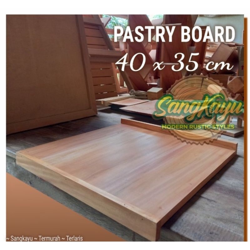 Pastry board talenan kue 40x35cm kayu talenan adonan pasta board