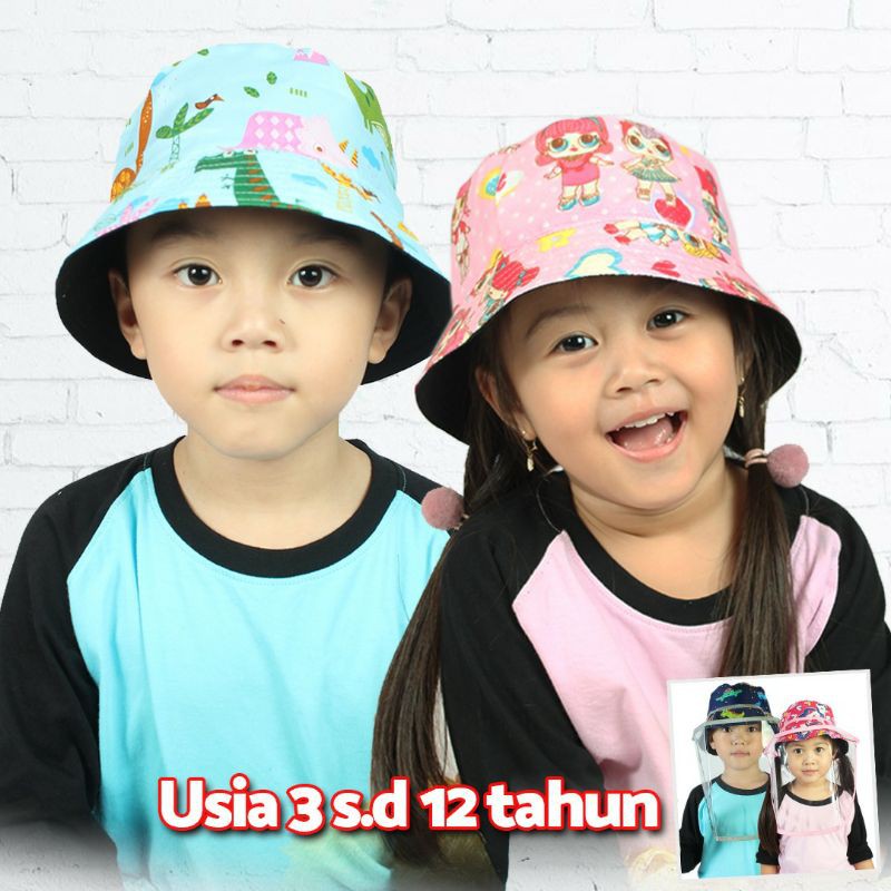 Topi Anak Visor Bucket Karakter | BUCKET HAT ANAK Murah | TOPI VISOR CORONA