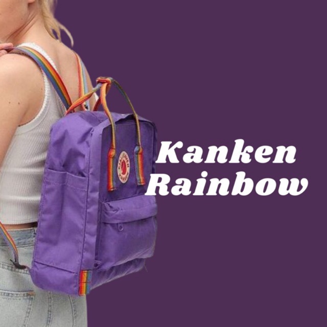 kanken backpack purple rainbow
