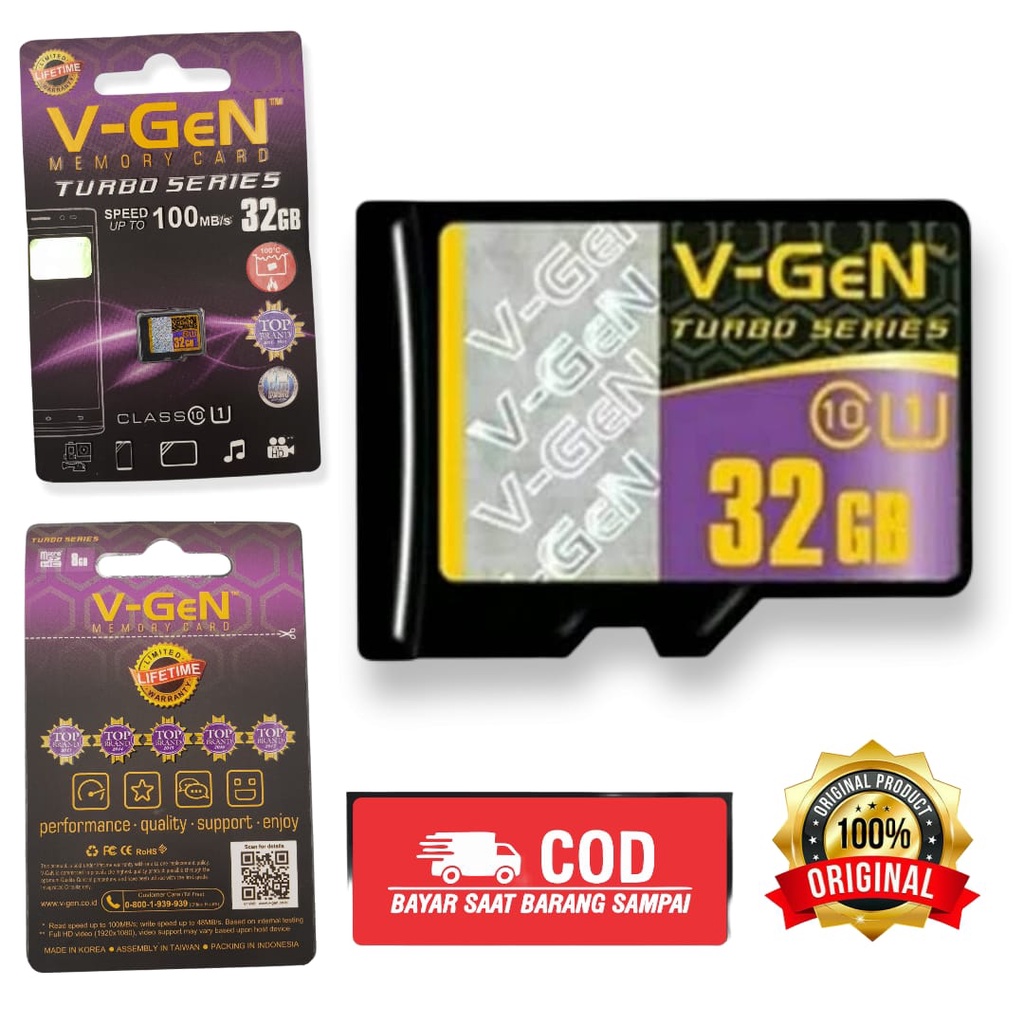 ORIGINAL MEMORY V-GEN CARD 8GB, 16GB, 32GB. 64GB MICRO SD CLASS6 SPEED UP TO 100 MB/S / V-Gen Vgen Micro SD Vgen Memory MicroSD / Memory V-Gen / Memory