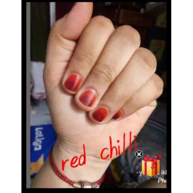 PACAR MUSLIM KEMASAN BOTOL WARNA " RED CHILI "