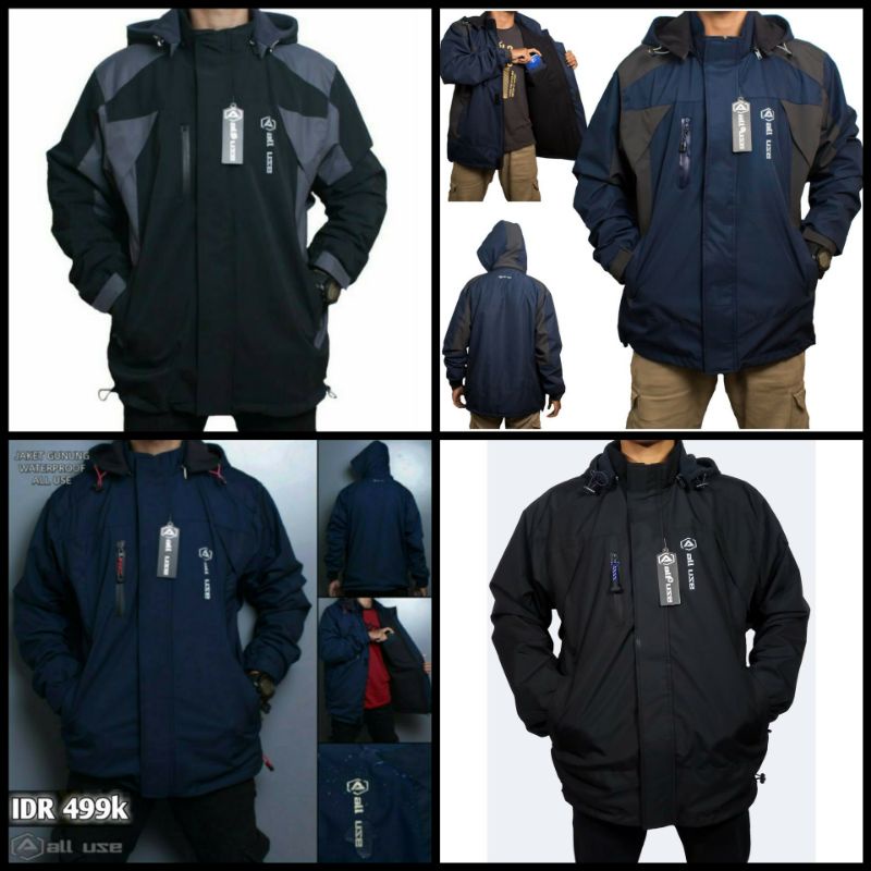 JAKET OUTDOOR JUMBO ALL USE ANTI AIR WATERPROOF JUMBO XXXL-XXXXXL JAKET GUNUNG PRIA ORIGINAL