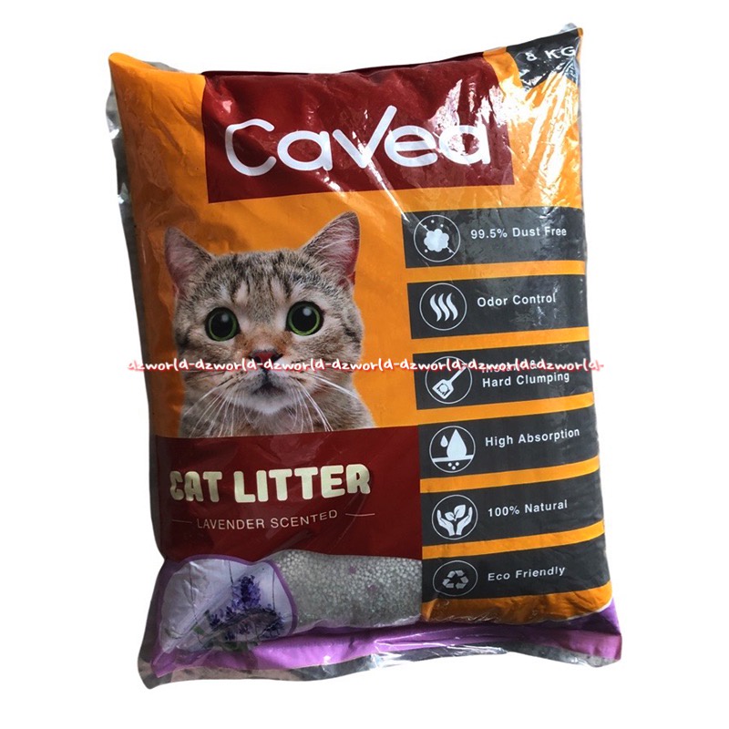 Cavea Cat Litter 8kg Pasir Wangi Lavender Mawar Lemon Apel Pasir Kucing untuk BAB Pup Pipis Kucing Anjing Hewan Cat Sand