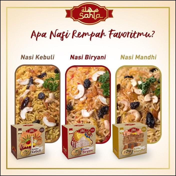 

SAHLA NASI REMPAH NASI KEBULI NASI BIRYANI NASI MANDHI HALAL SIAP SAJI - NASI BIRYANI, 300 GRAM