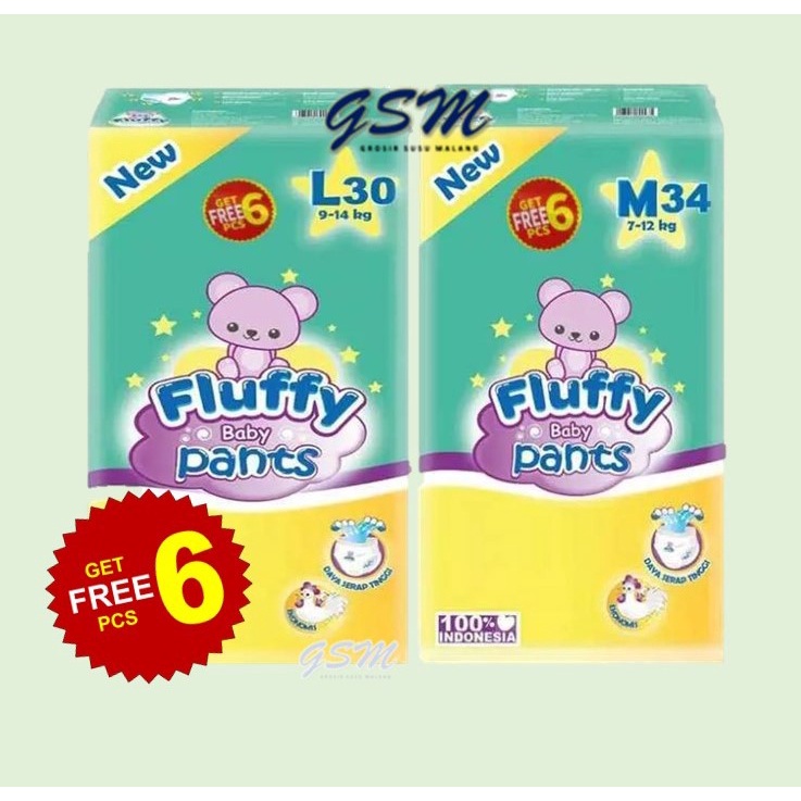 FLUFFY PANT S40 M30+2 L26+2 XL26