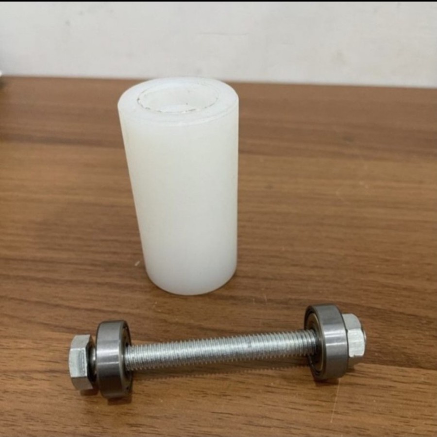 Roda Nylon Teflon 35mm 1 1/4" Roda Nilon bearing Pagar garasi gerbang