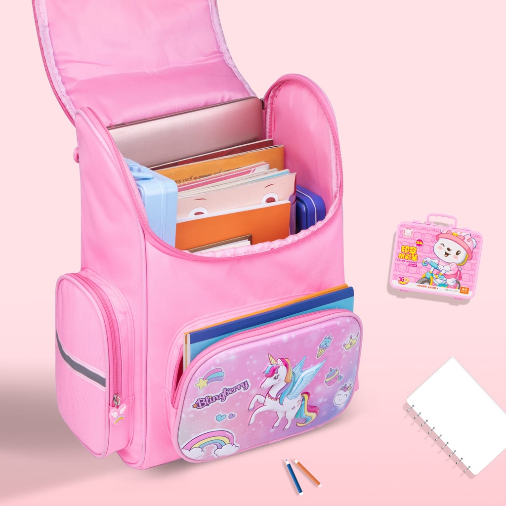 Tas sekolah anak TK SD anak perempuan Unicorn Waterproof import berkualitas backpack unicorn sekolah anak high quality import tas ransel unicorn Tas Grosir Import Blingberry  ransel Blingberry Original