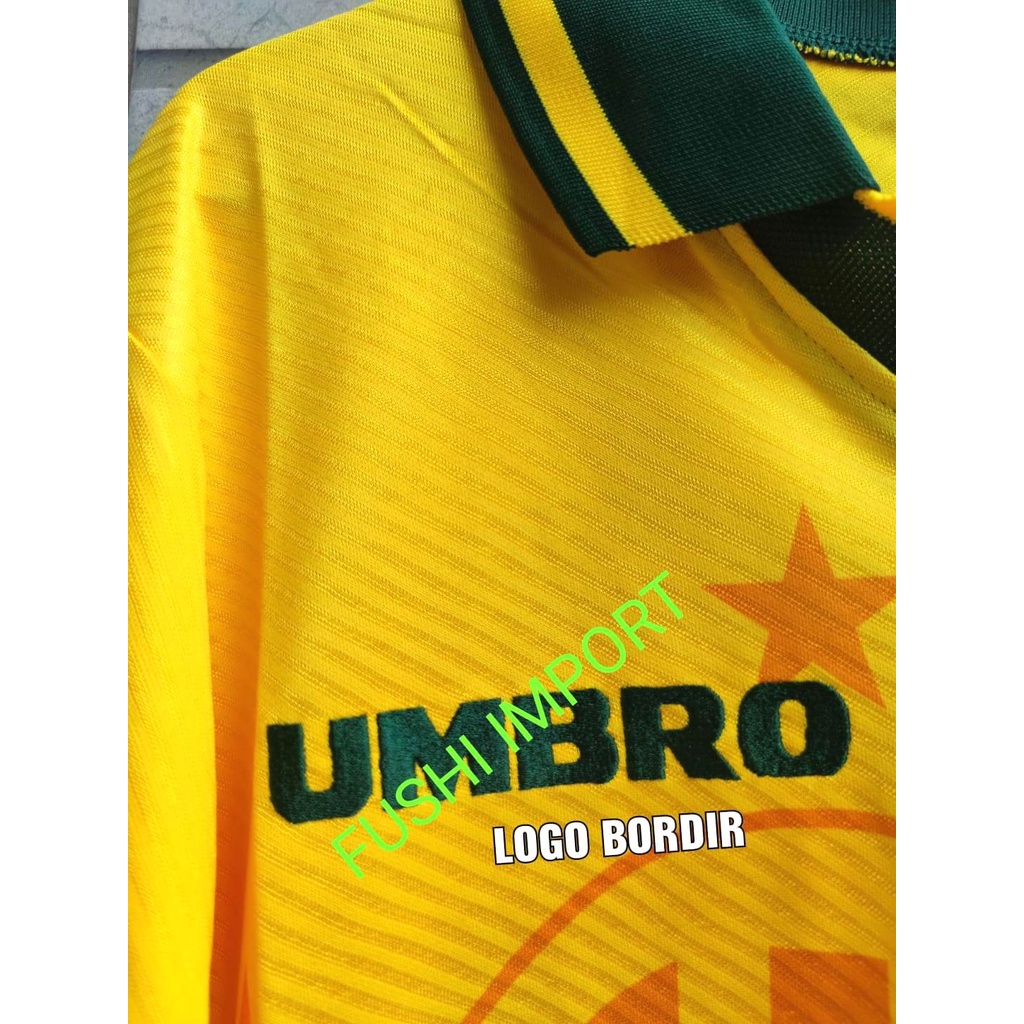 RETRO | Jersey Baju Bola Brasil Home 1994 1995 Grade Ori