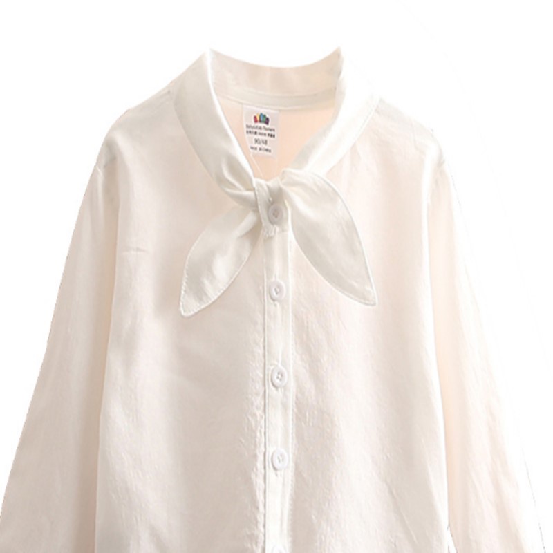 (1-5 Tahun) Blouse La Luna - Korean Style Blus Putih Anak Perempuan kualitas Impor Kemeja Atasan Branded Baju Balita Lengan Panjang Babycinnamon