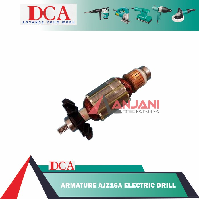 DCA ARMATURE AJZ 16 A ANGKER MESIN BOR BESI AJZ16A AJZ16 16A MAKITA 6013 BR DONGCHENG DJZ16A