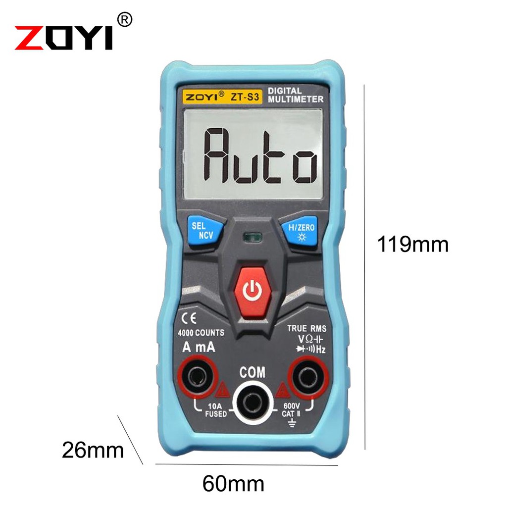 ZOYI ZT-S3 Multimeter Tester Digital Resistance Capacitance With NCV