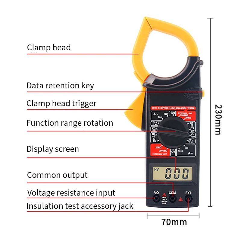 Digital Clamp Multimeter DT266 DT 266