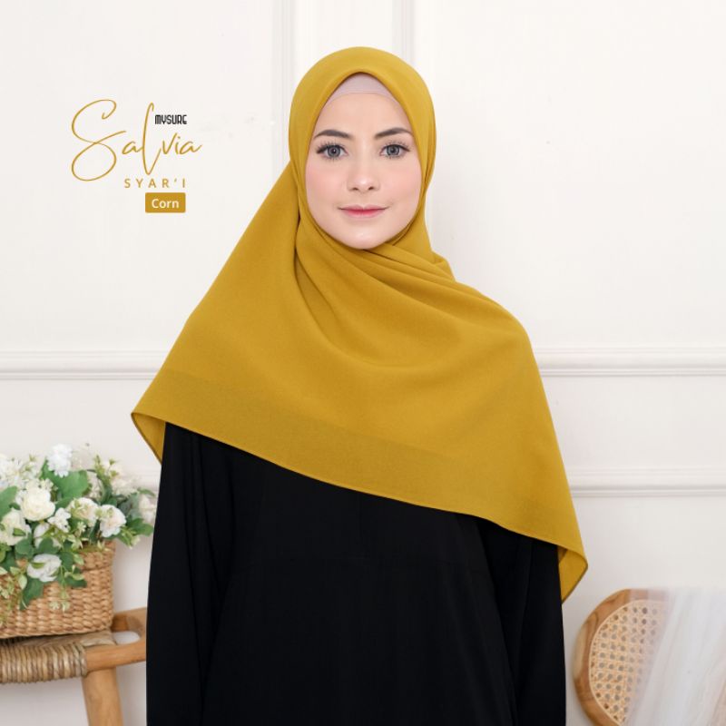 HIJAB SEGIEMPAT SYARI • 130 X 130 • SALVIA SQUARE MYSURE