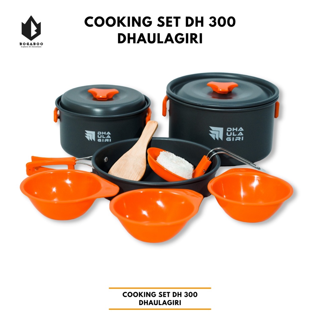 Cooking Set DHAULAGIRI 300 - Alat Masak Panci set Outdoor Gunung -  Panci Nesting - Coking Set Camping