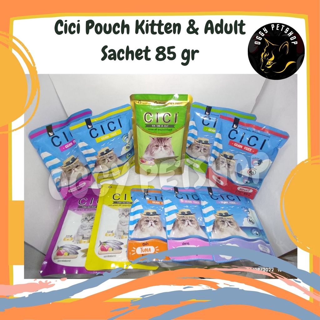 Makanan Kucing CICI Pouch Kitten / Adult Grain Free 85gr