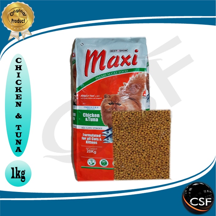 Makanan Kucing Kering Premium MAXI Cat 1kg