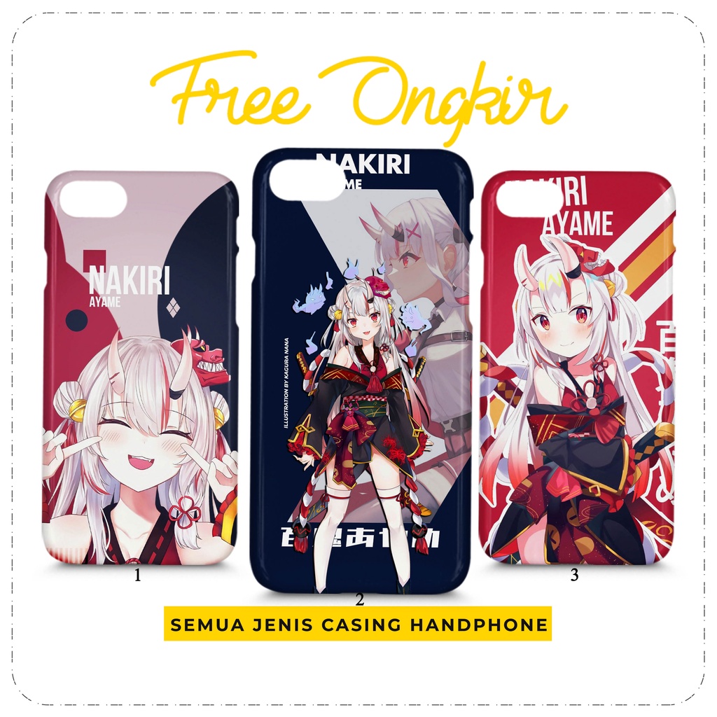 Case Hololive Nakiri Ayame Custom Casing HP All Type