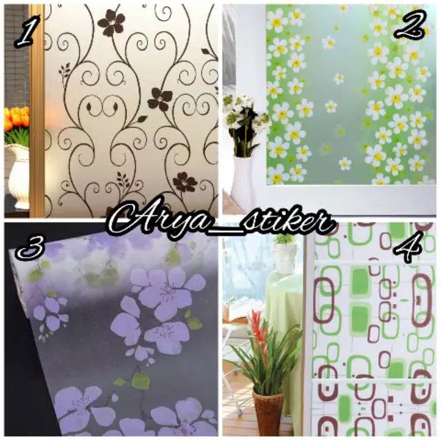 STICKER KACA / Stiker Kaca Film Wallpaper Jendela Rumah 120cm x 50cm Sandblast