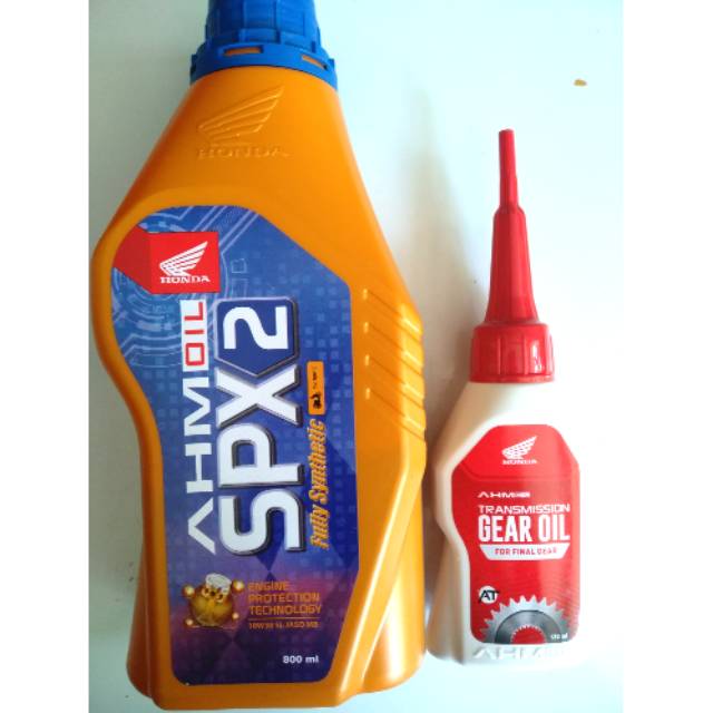 Paket oli matic spx2 honda + oli gear asli Honda 120 ml 100% original for all honda matic