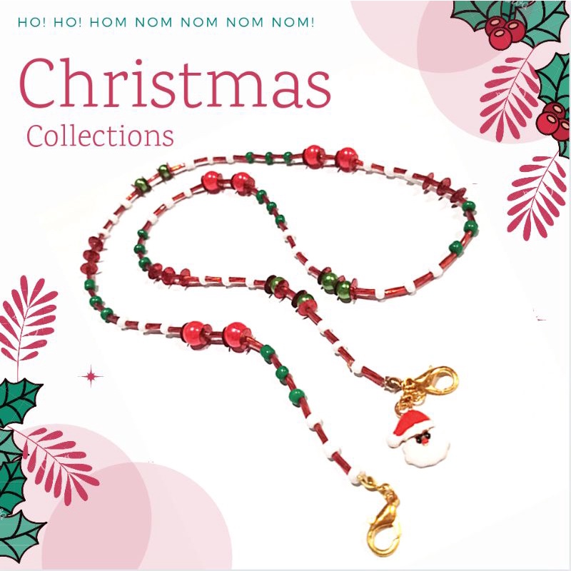 Christmas Strap mask/ strap masker edisi natal