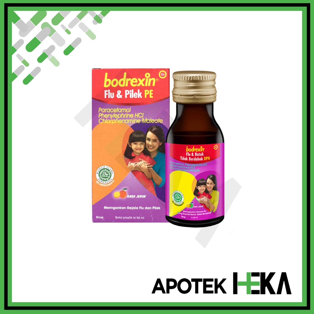 Bodrexin Flu dan Pilek PE Syrup Botol 56 ml - Sirup Anak Flu Bersin (SEMARANG)