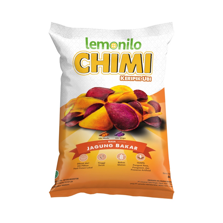 

Chimi Ubi Snack Keripik Halal No MSG Bebas Gluten Free 40gr - Lemonilo - Jagung Bakar