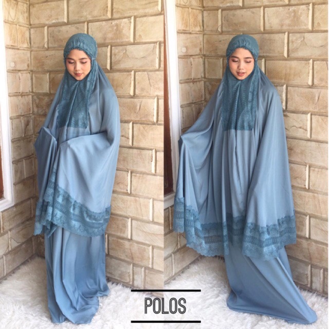 Mukena Poeti Polos renda Silky