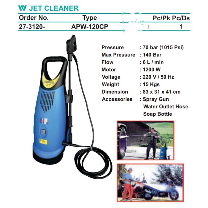 Alat pembersih jet cleaner wipro APW120CP