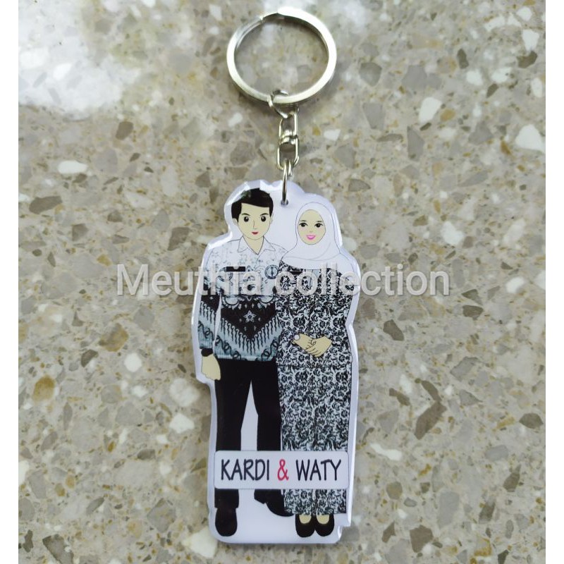 Gantungan Kunci Couple Guru dan Bidan