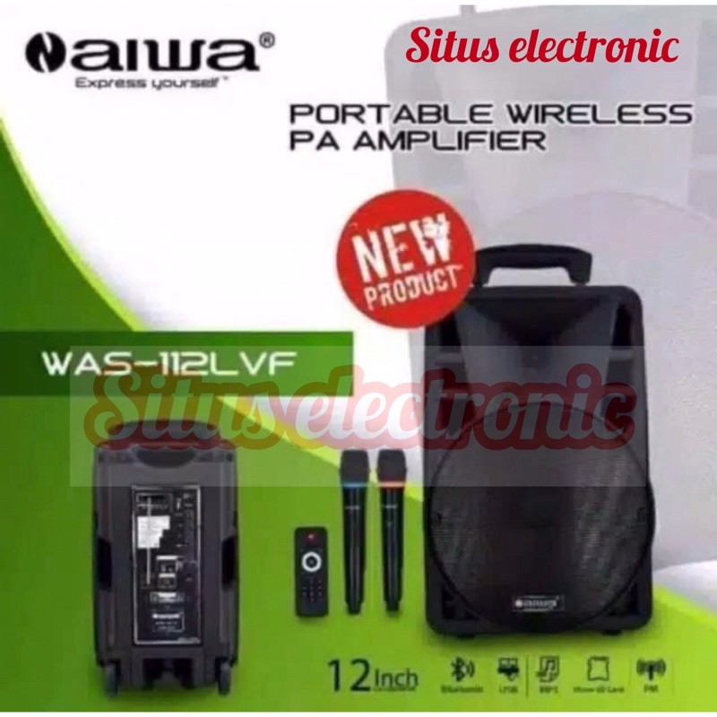 speaker portable wireless aiwa was 112lvf speaker aiwa 12 inch original